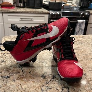 Nike Alpha Red and Black Cleats Size 6.5